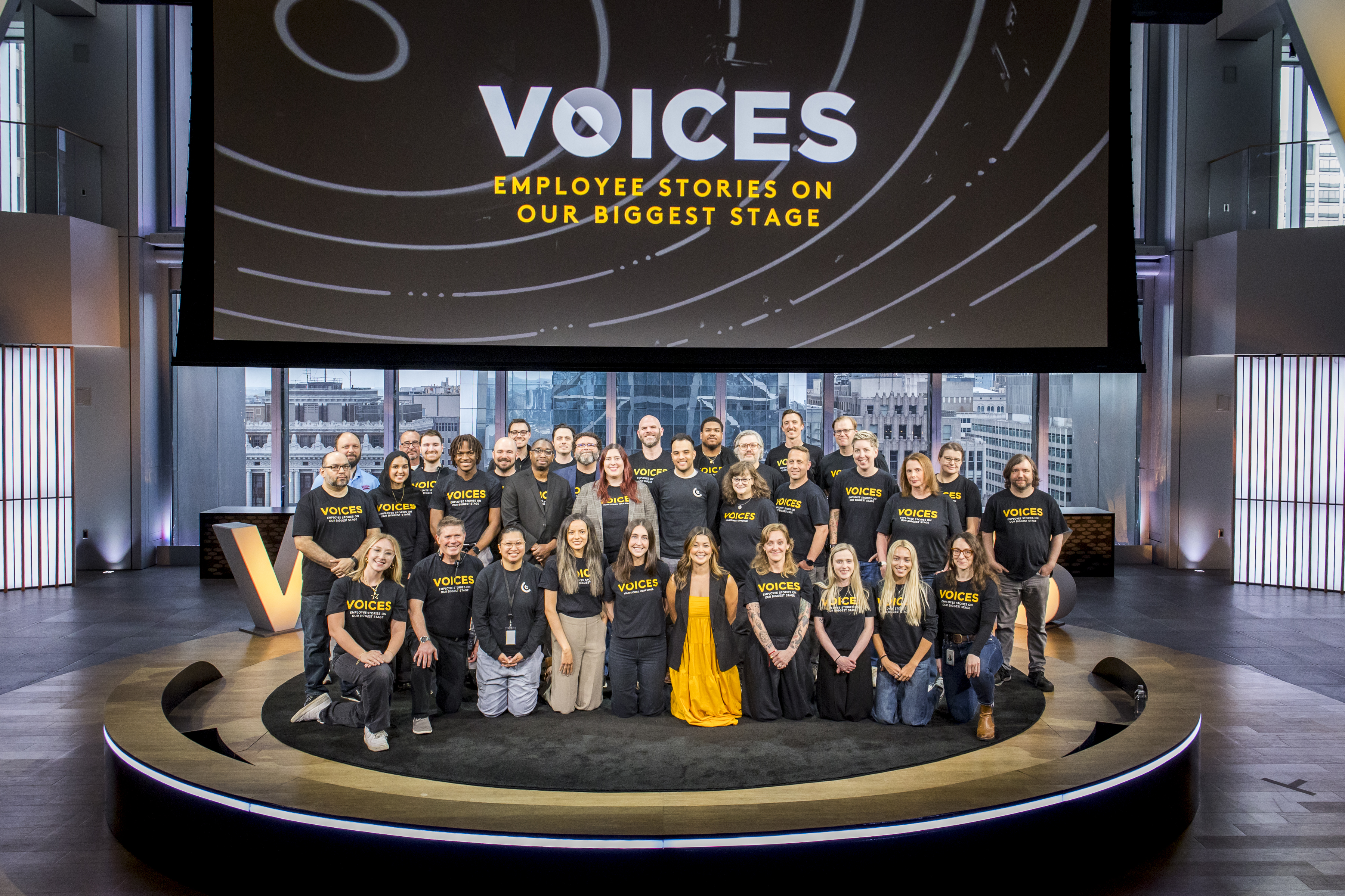 VOICES full team on stage
