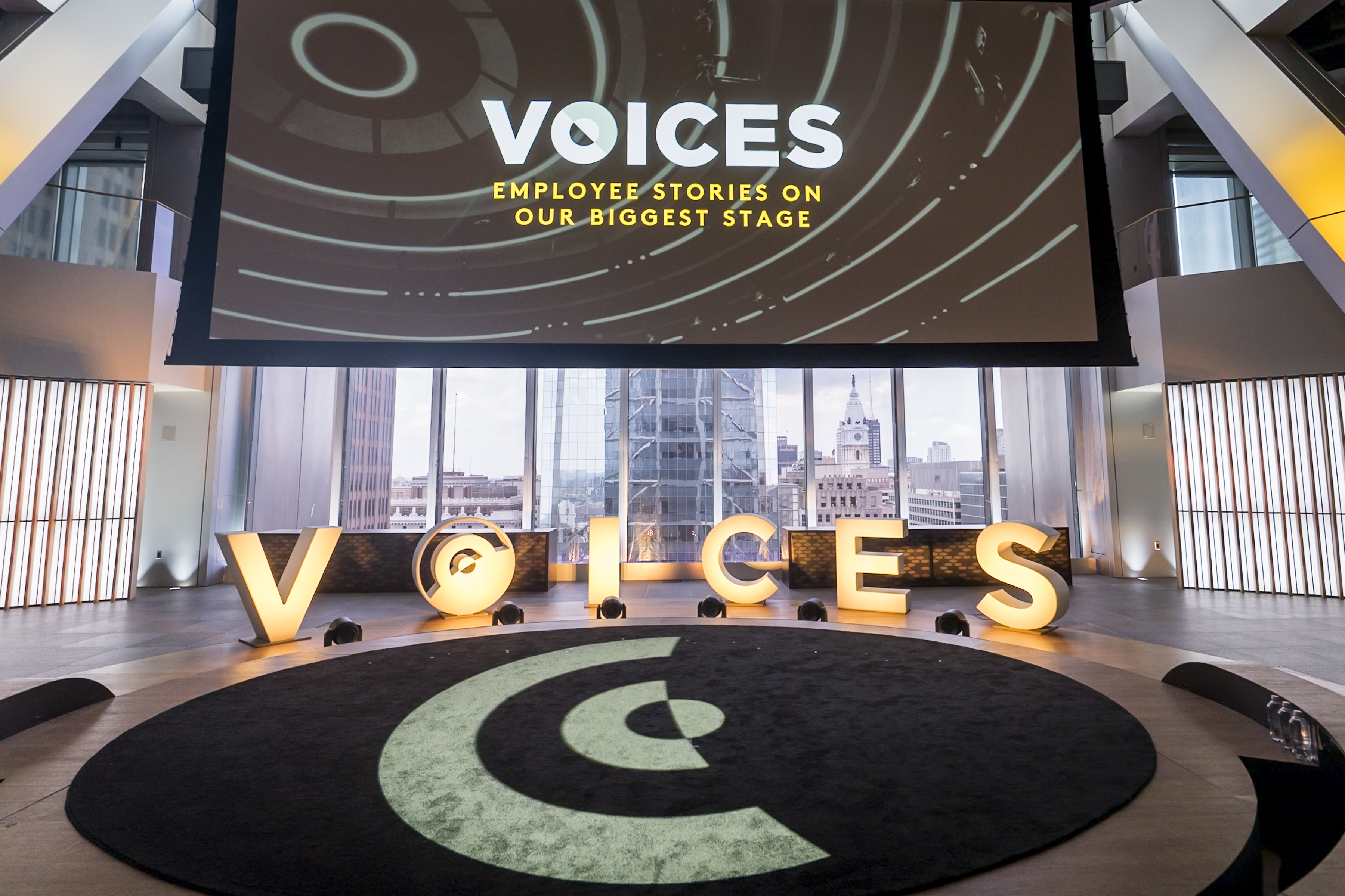 VOICES stage setup