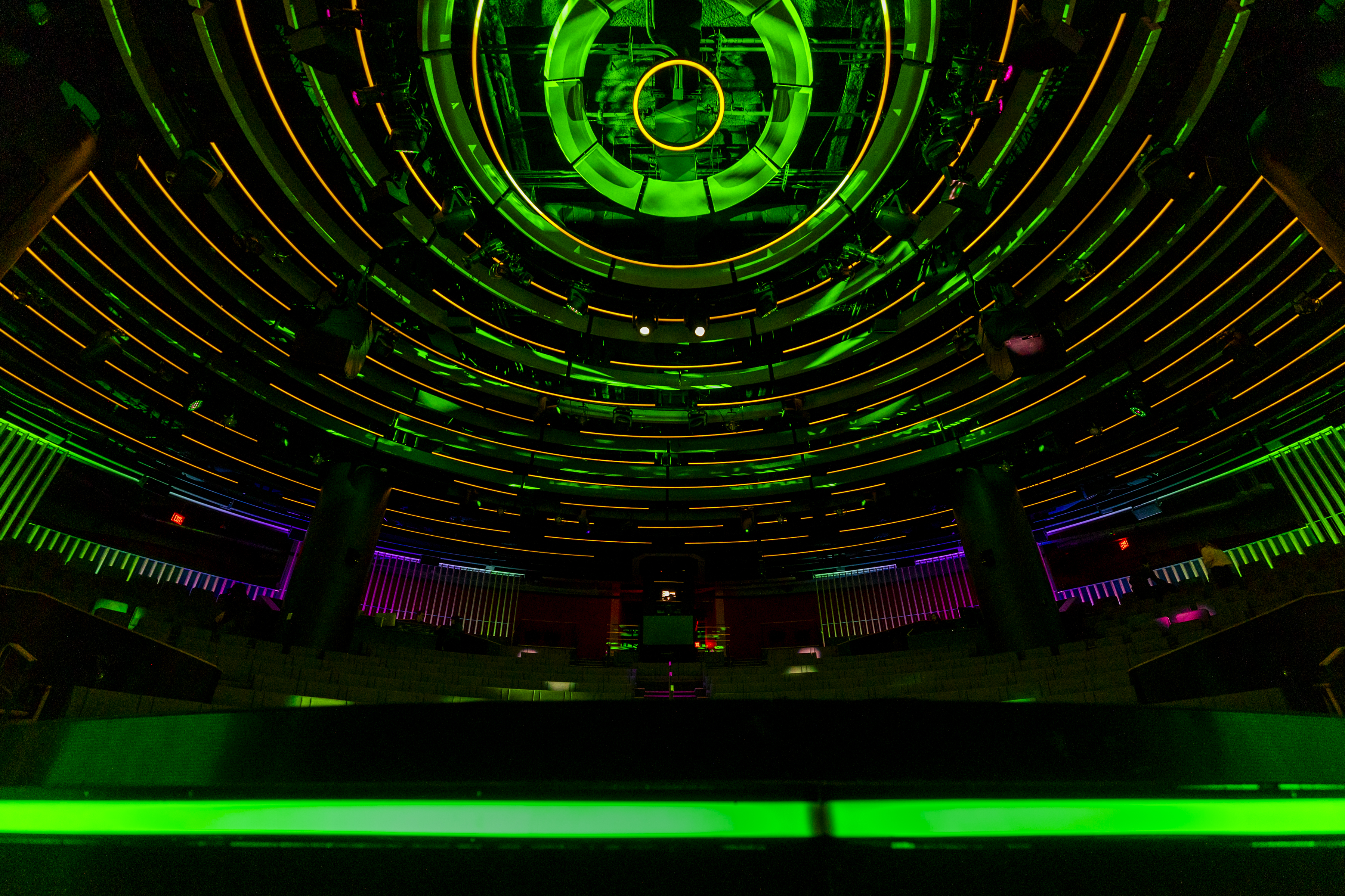 Wicked green theatre ceiling